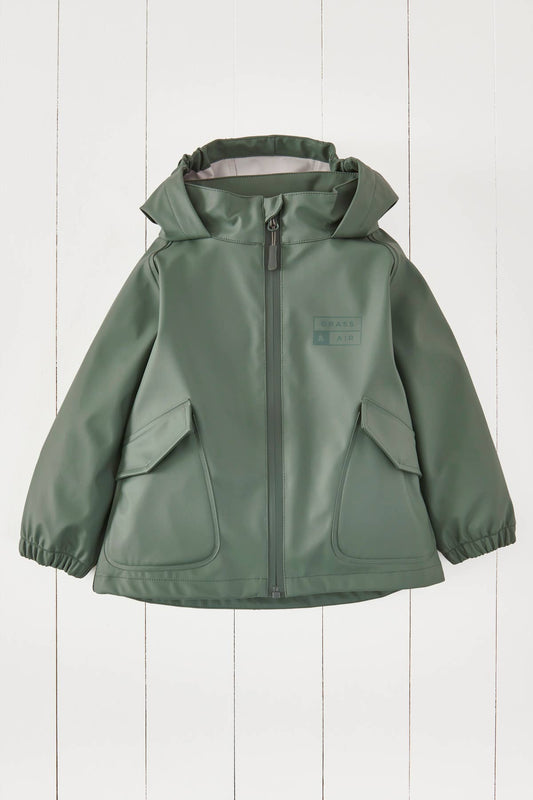 Grass + Air, Rain Jacket, Khaki