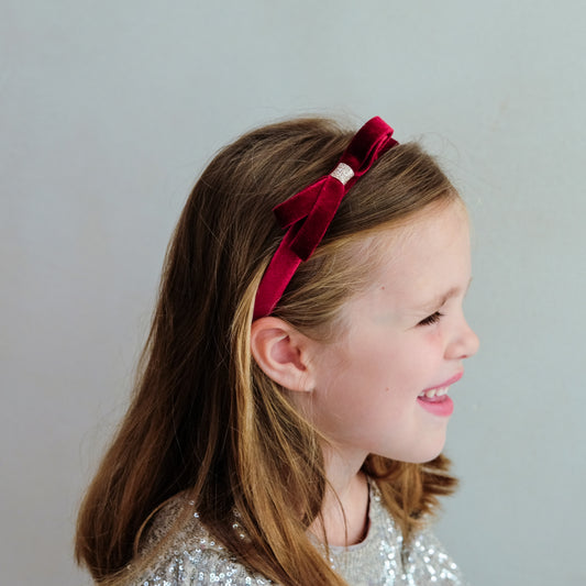 Mimi & Lula, Violet Burgundy Bow Headband
