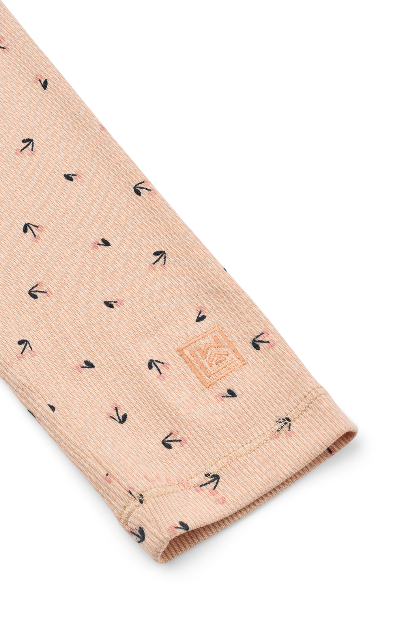Liewood, Marien Ribbed Cotton Leggings in Mini Cherry Heart Print