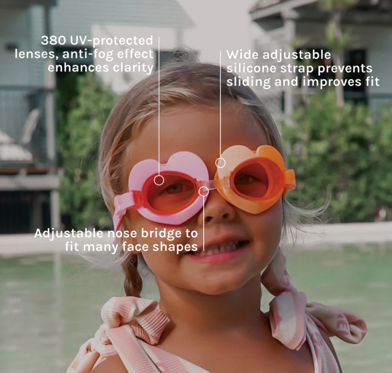 SunnyLife, Poppy the Peach Kids Swim Goggles