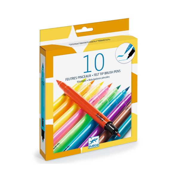 Djeco, Dual-Tip Felt Tip Pens (10 colours)