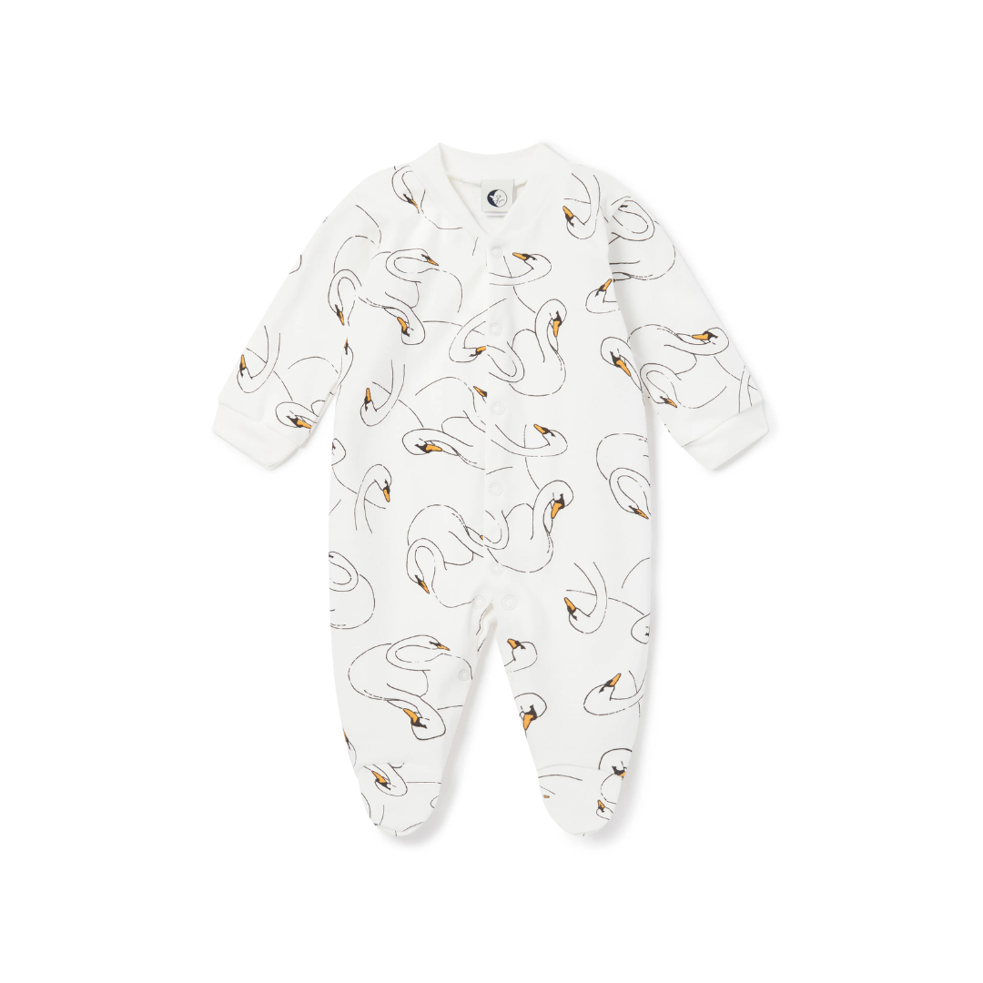 Sleepy Doe Organic Cotton Swansy All-in-one Baby Sleepsuit