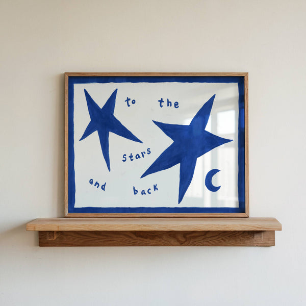 Lune Club - To The Stars and Back Print: Blue, Unframed, A3