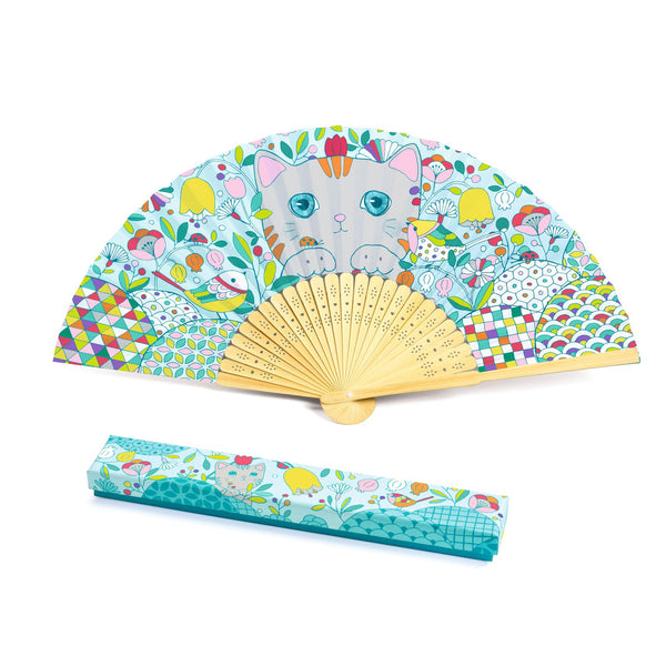 Djeco, Do It Yourself: Koneko (Kitten) Fan and Case to Colour