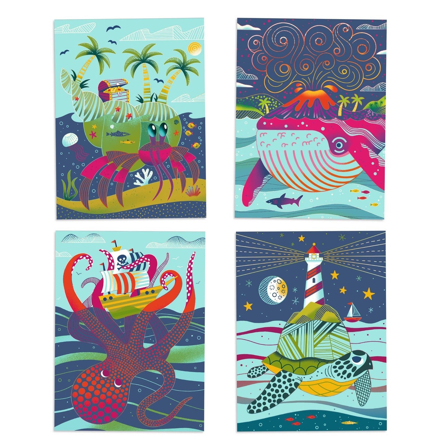 Dual Colour Scratch Boards - Topsy Turvy