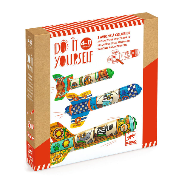 Djeco, Do It Yourself: To The Sky, Inflatable Rockets to Decorate