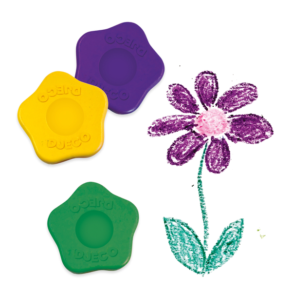 Djeco, 12 Flower-Shaped Crayons for Toddlers