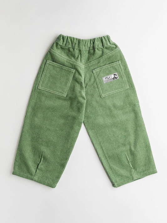 Dinky Circus, Green Wide-Leg Corduroy Pants