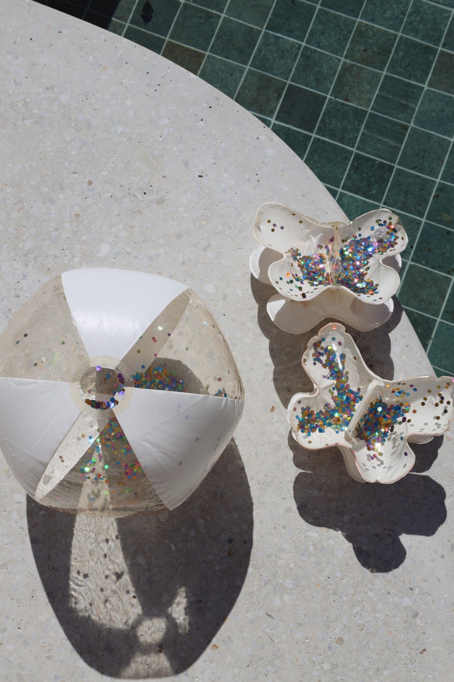 SunnyLife, Kids Inflatable Arm Bands - Cotton Candy Glitter