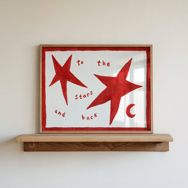 Lune Club - To The Stars and Back Print: Blue, Unframed, A3