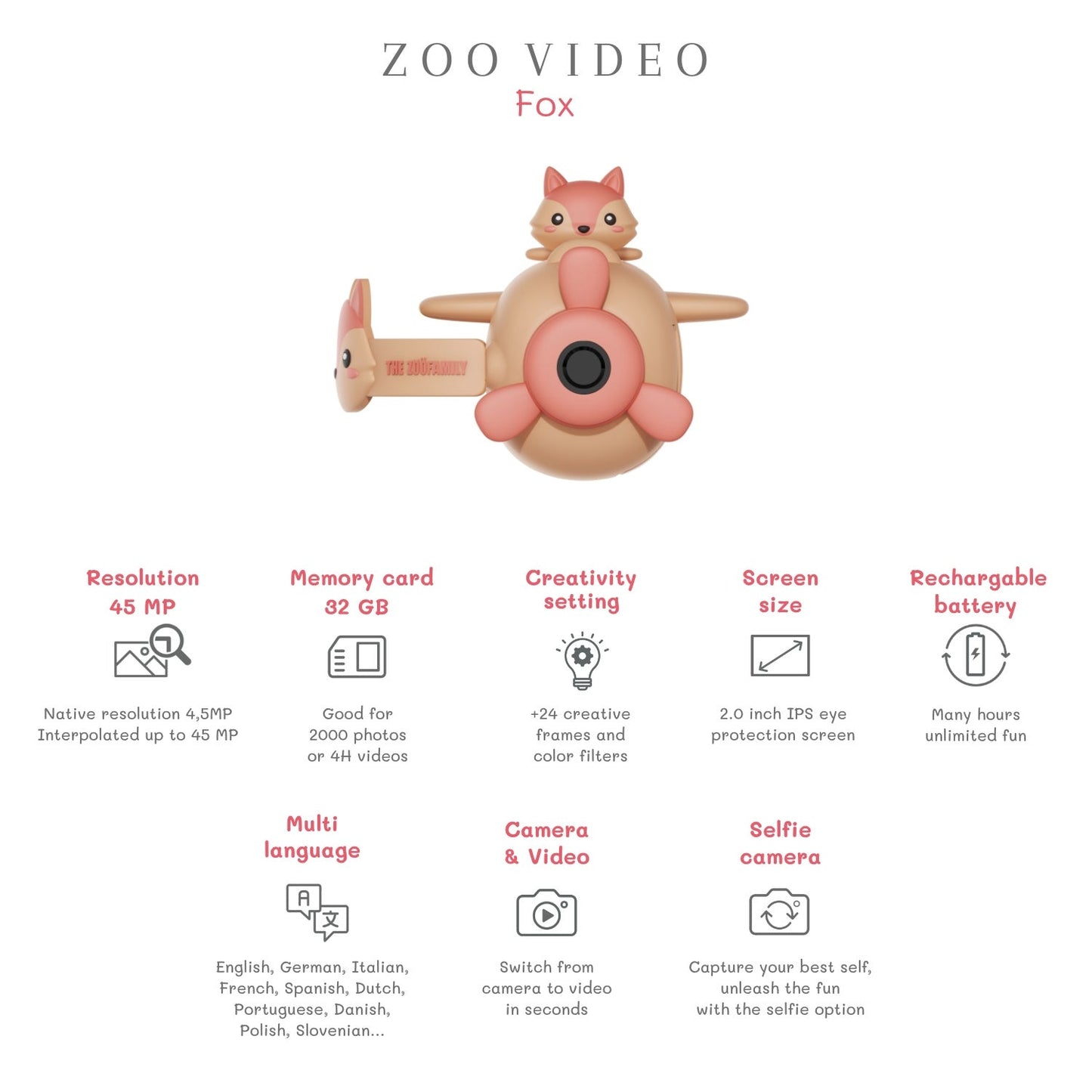 The ZooFamily, Zoo Video Camera for Kids, Fox