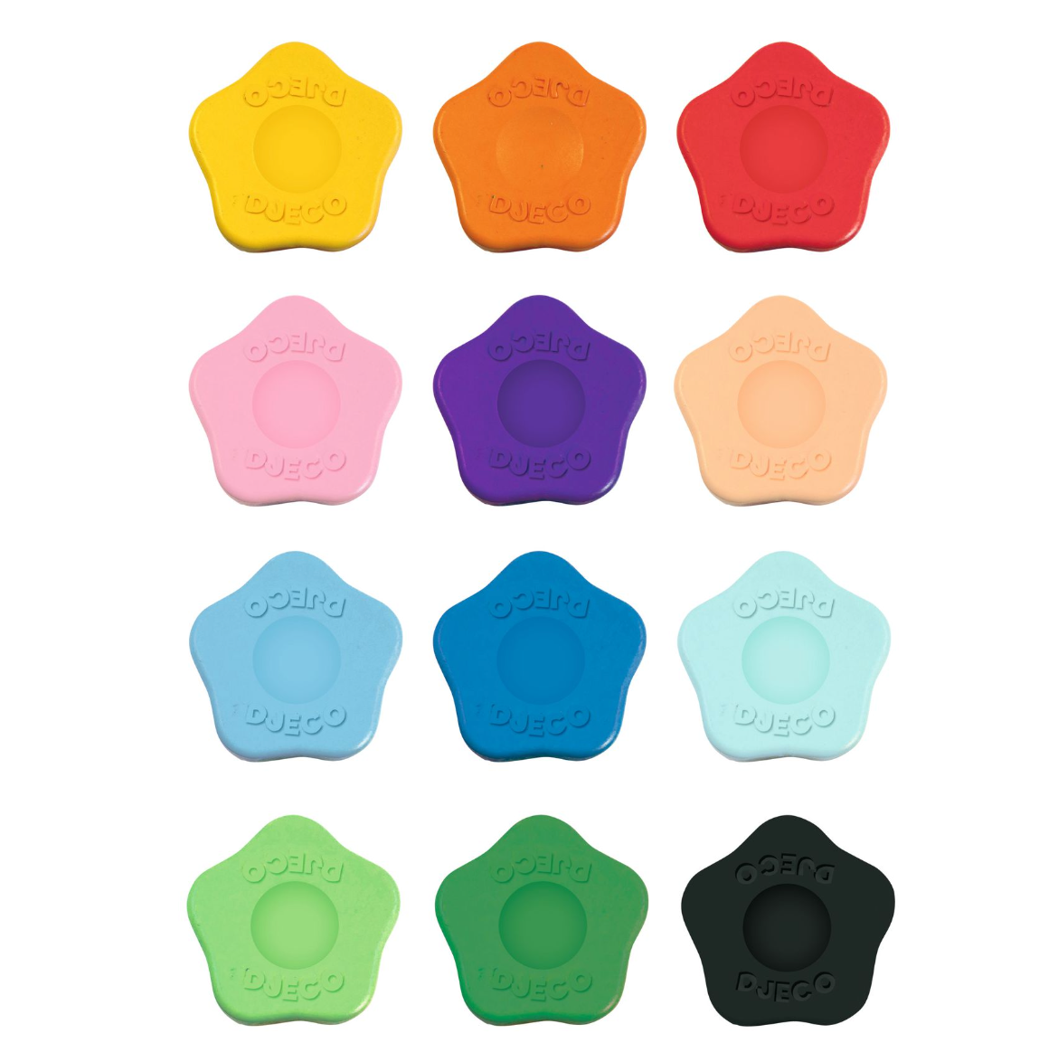 12 Flower-Shaped Crayons