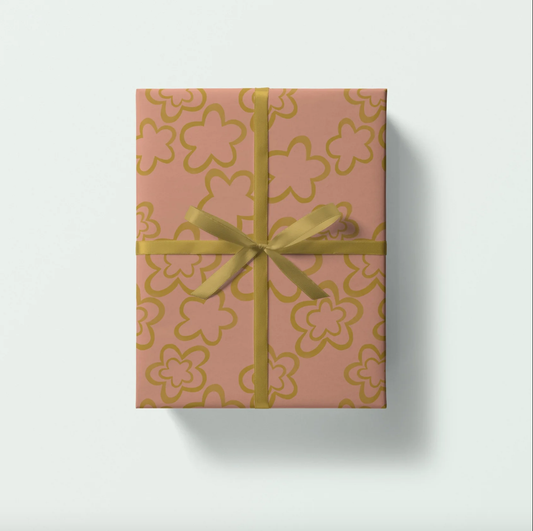 Pink Floral Wrapping paper