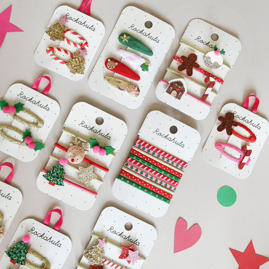 Jolly Christmas Embroidered Clip Set