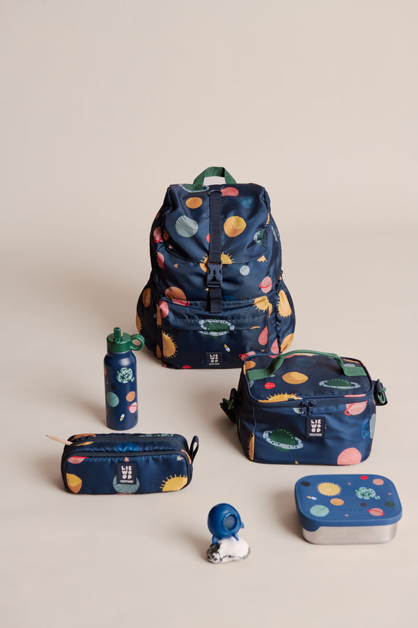 Liewood, Arthur Stainless Steel Lunchbox with Silicone Lid in Universe Print