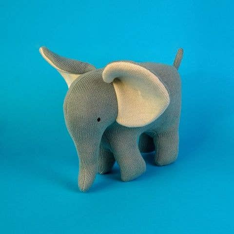 Best Years Ellis the Elephant Plush Toy Knitted Organic Cotton in Teal