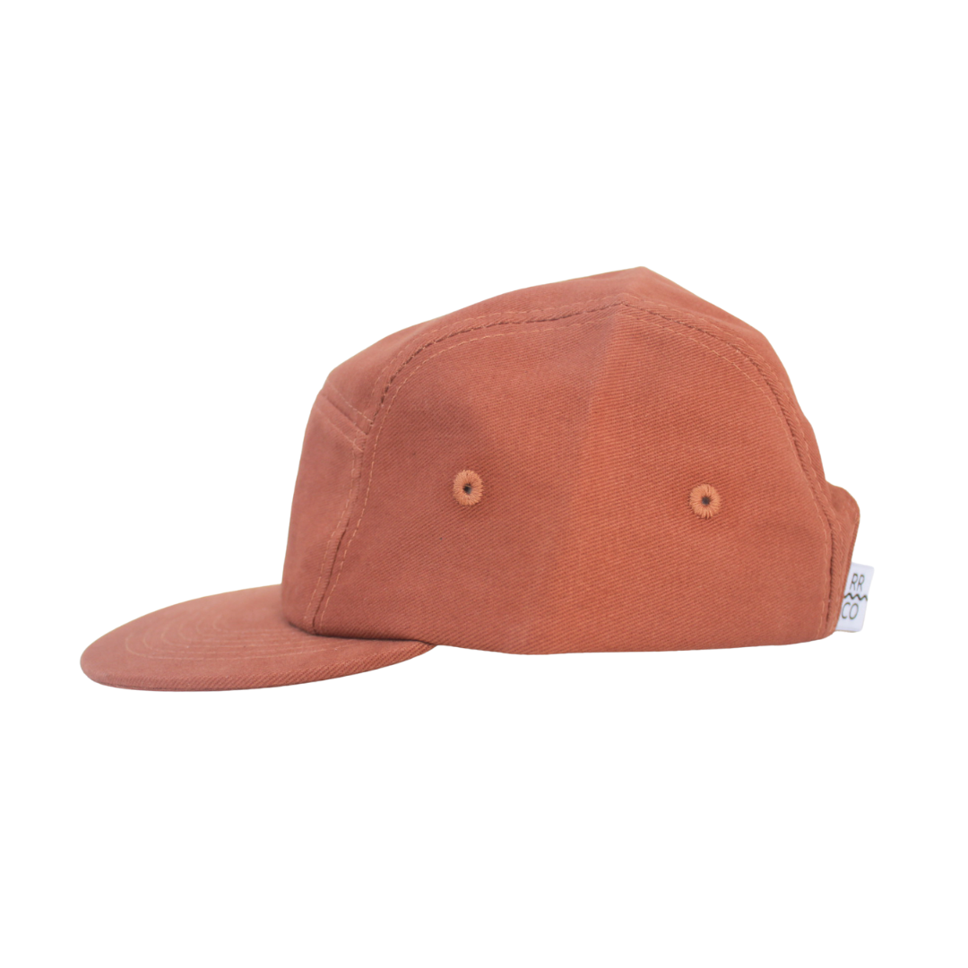 Rust Cotton Five-Panel Cap