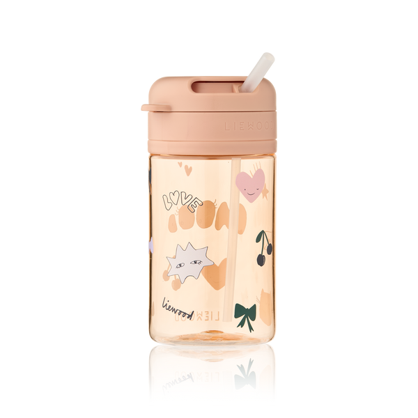 Liewood, Pavia Tritan Water Cup with Straw, 500ml in Mood Print