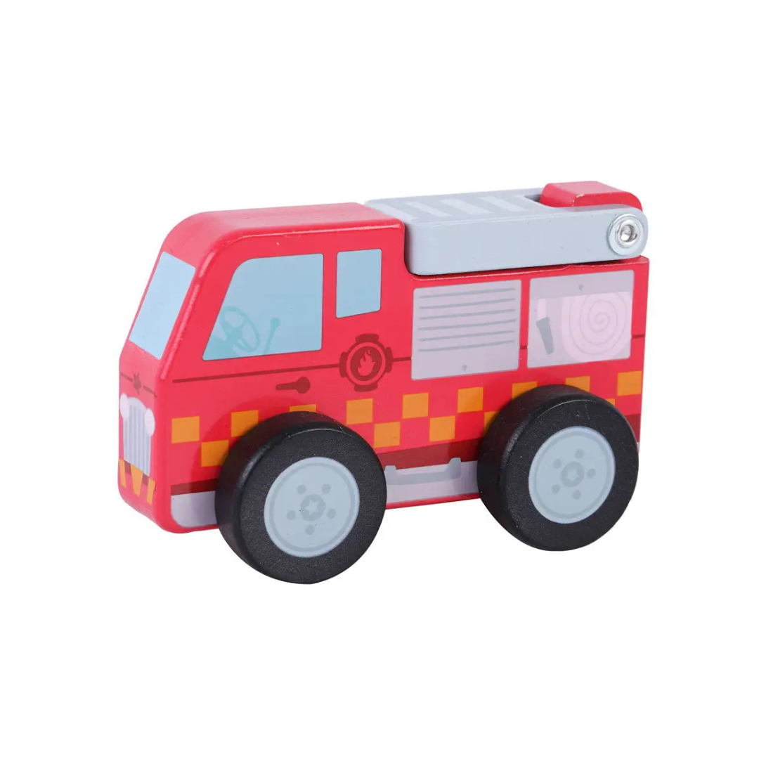 Jumini Toys Push Along Fire Engine