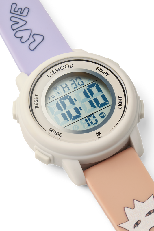 Liewood, Sussi Kids' Digital Wrist Watch in Mood Print