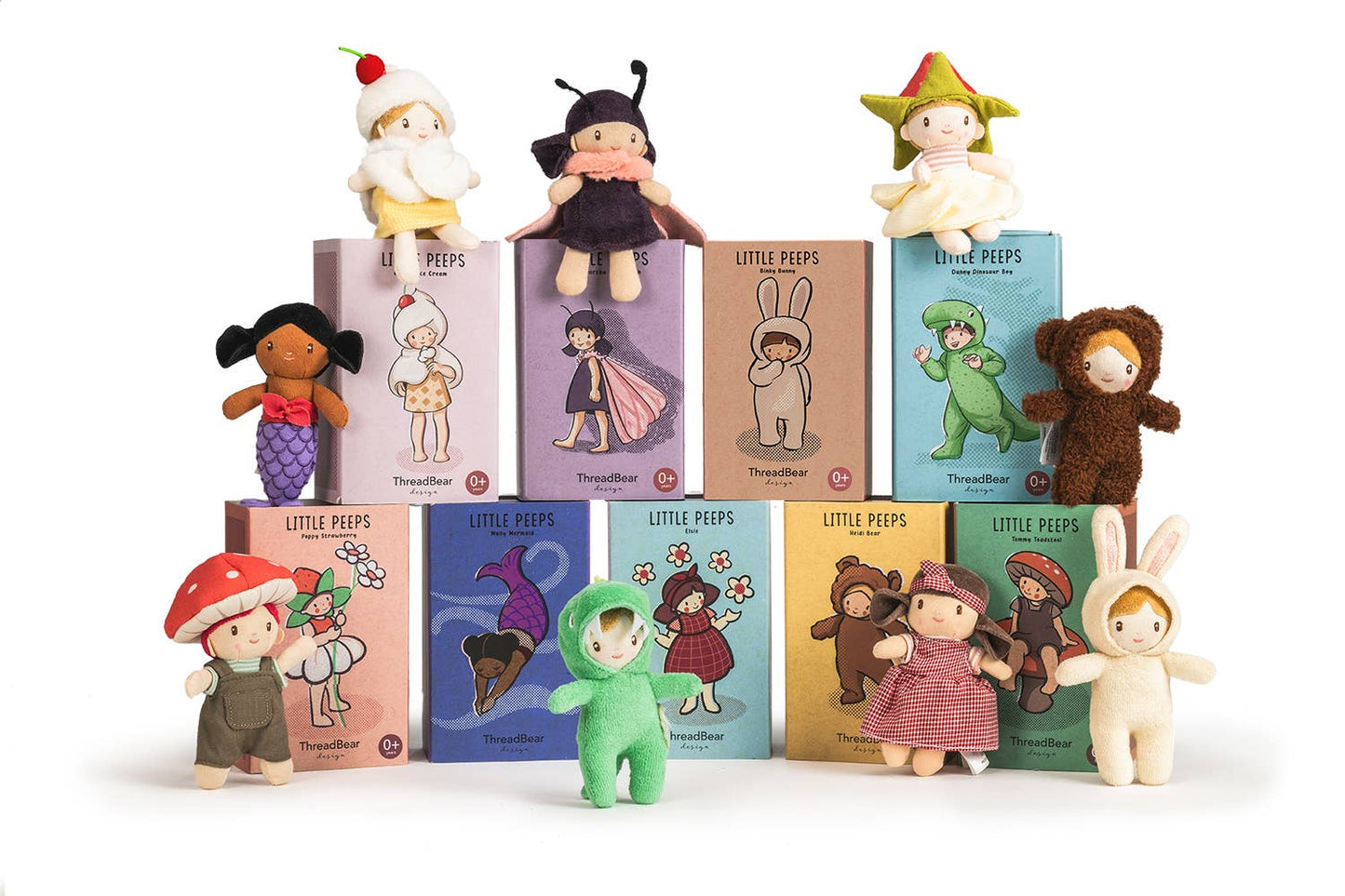 ThreadBear | Little Peeps Cherry Ice Cream | Matchbox doll 12cm