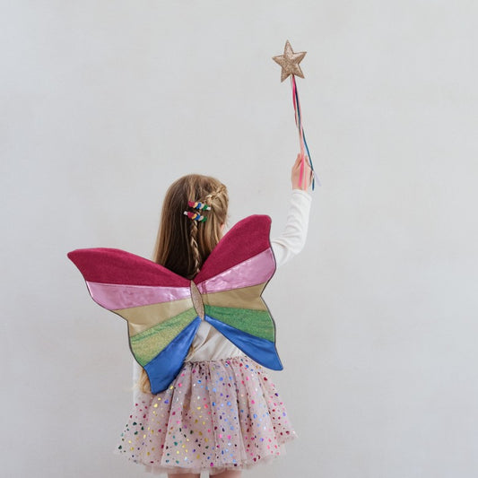 Mimi & Lula Rainbow Glitter Star Wand