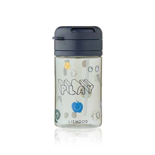 Liewood, Pavia Tritan Water Cup with Straw 500 ml in Play Print