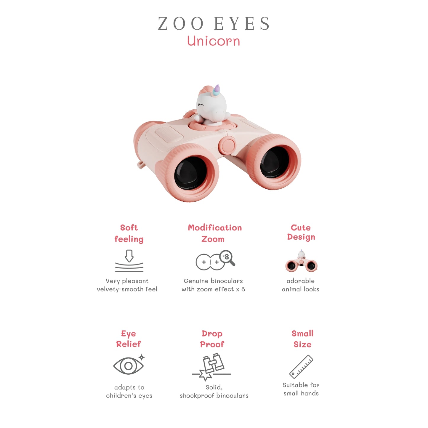 The ZooFamily, Zoo Eyes Binoculars for Kids, Unicorn