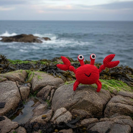 Best Years Fair Trade Organic Cotton Crochet Crab Baby Rattle