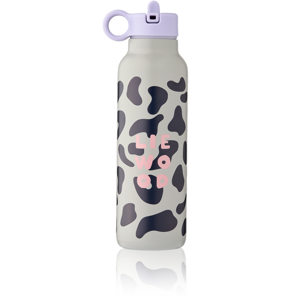 Liewood, Falk Reusable Stainless Steel Water Bottle, 500 ml in Mega Leopard Print