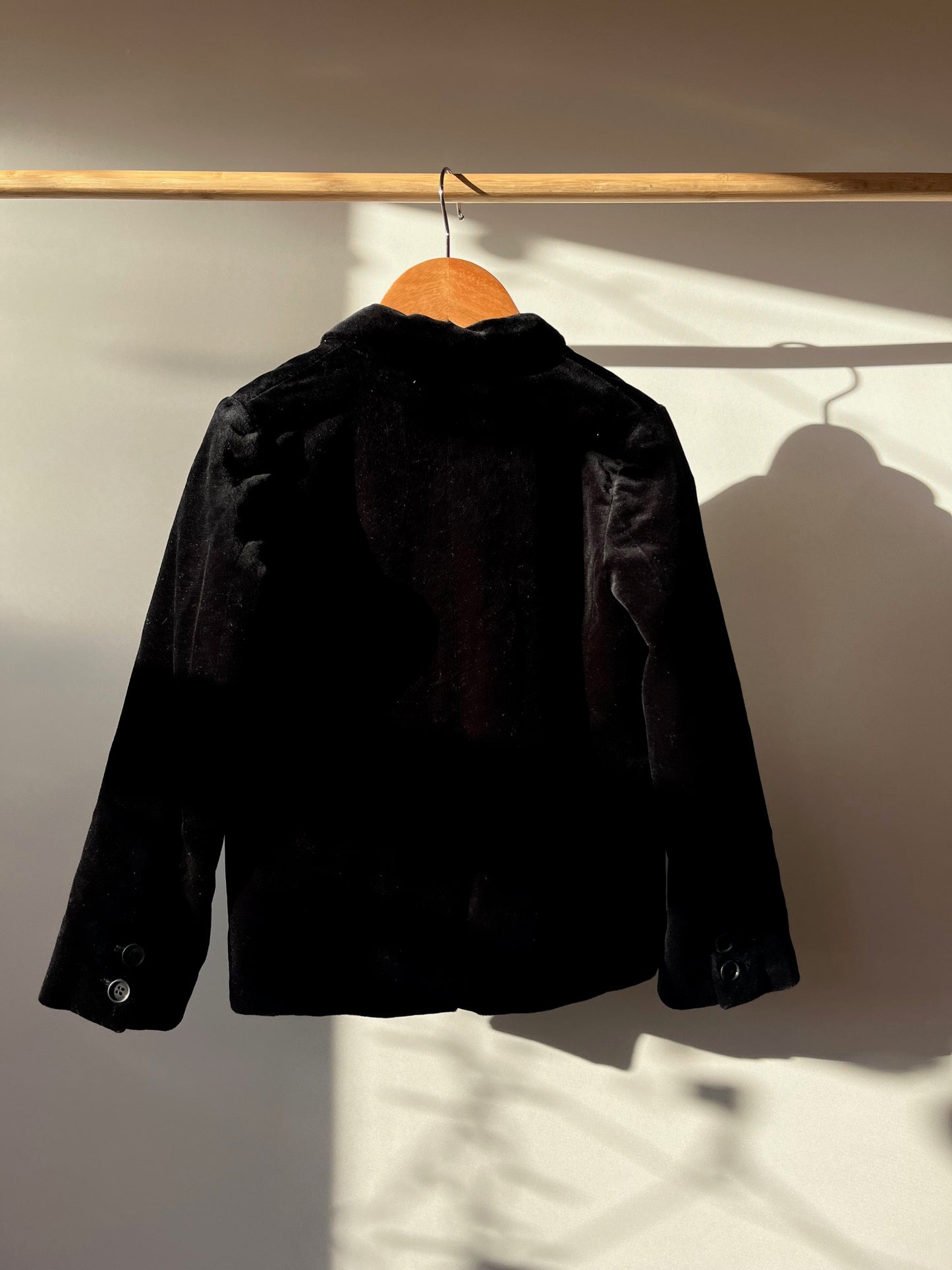 Preloved Bonpoint, Black Velvet Blazer, 4 - 6 years