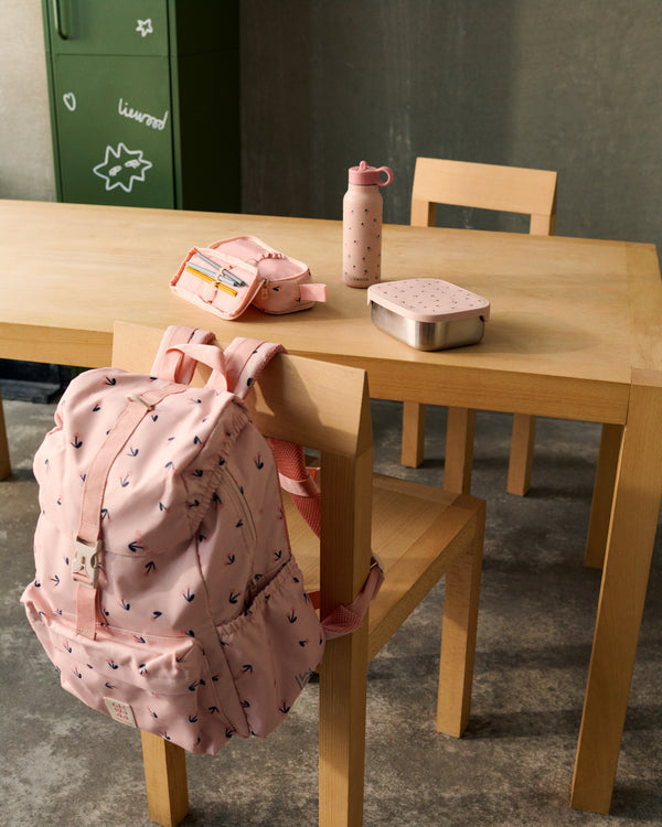 Liewood, Arthur Stainless Steel Lunchbox with Silicone Lid, in Cherry Heart Print