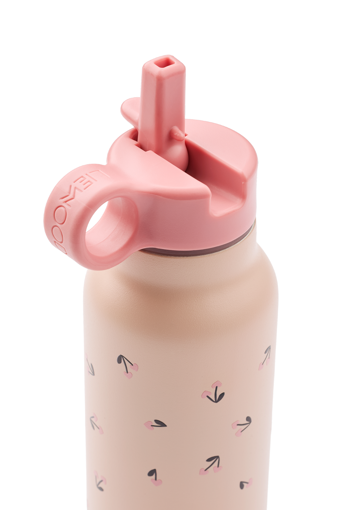 Liewood, Falk Stainless Steel Reusable Water Bottle, 350 ml in Mini Cherry Heart