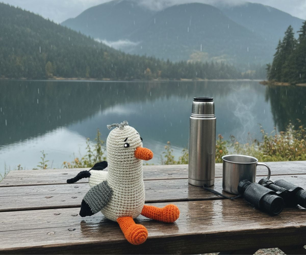 Best Years Fair Trade Organic Cotton Seagull Crochet Baby Rattle