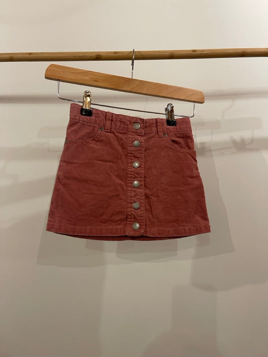 Dusky Pink Corduroy Skirt