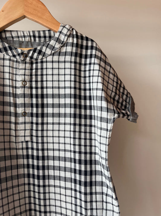 Turtledove, Black and White Checked Shirt, 5 - 6 Years