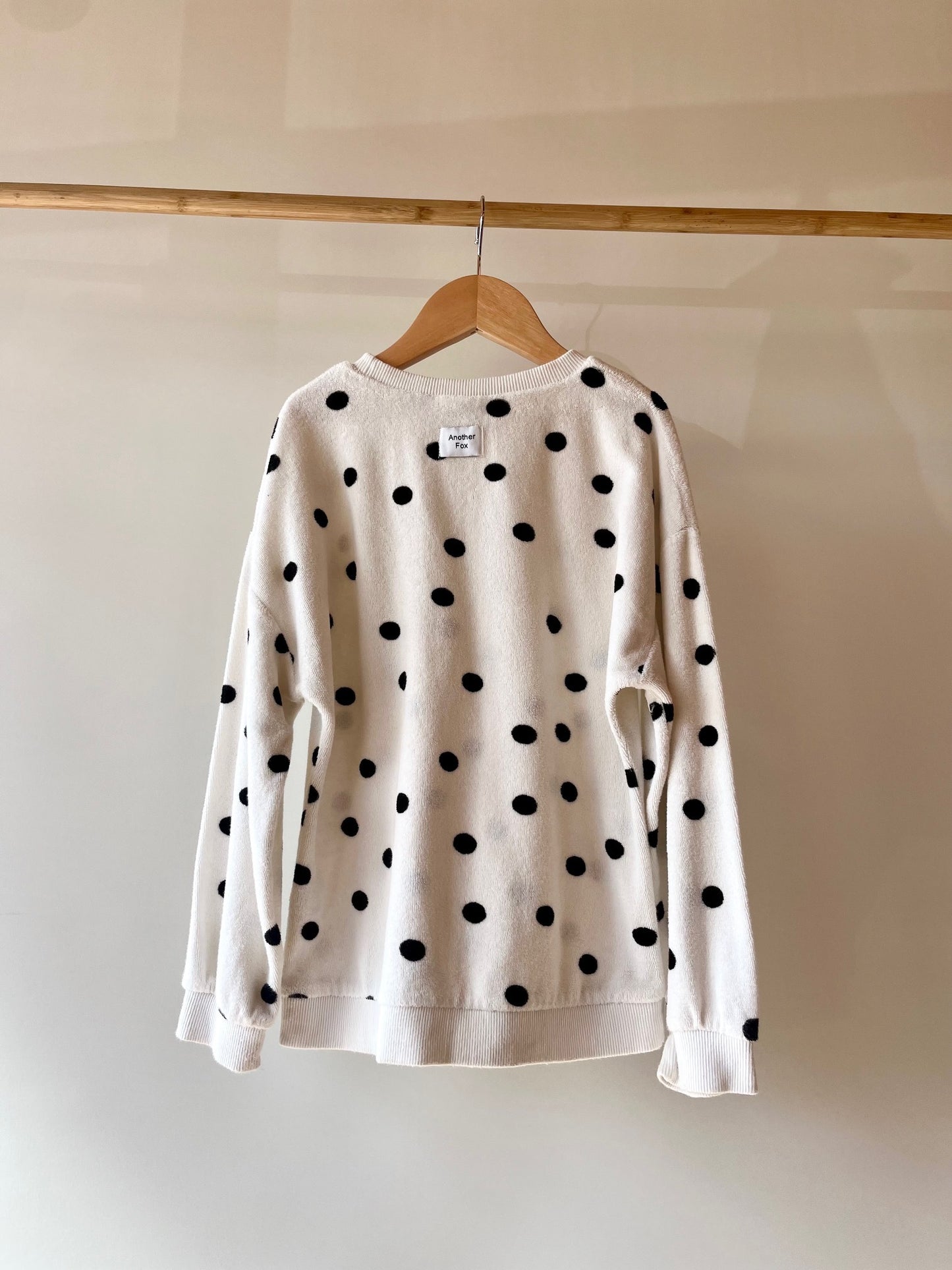 Another Fox, White Sweater with Black Polka Dots, 7 - 8 Years