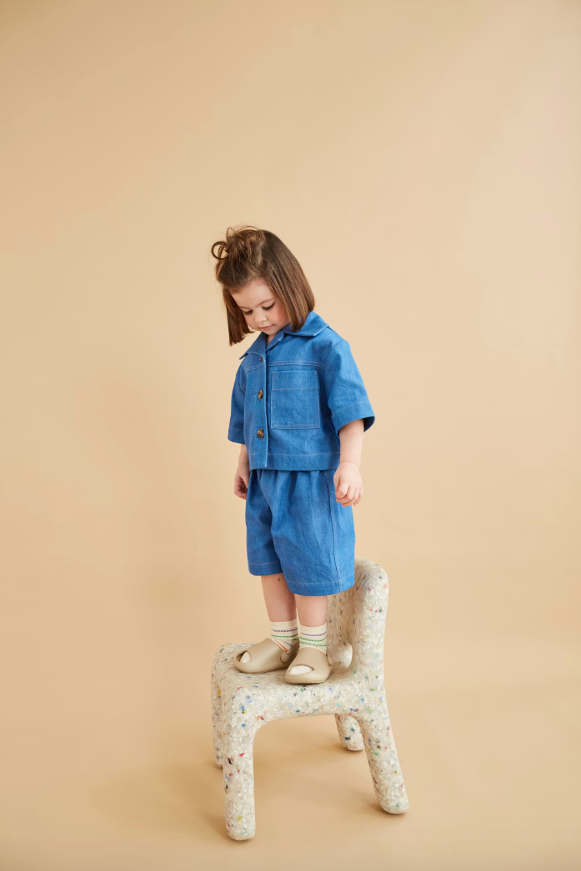 Studio Koter, Blue Denim Kit Shorts