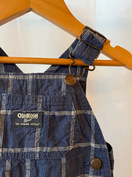 Oshkosh Navy Plaid Dungarees