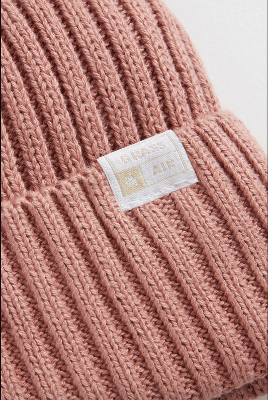 Grass & Air, Rose Beanie Hat (6 - 10 years)