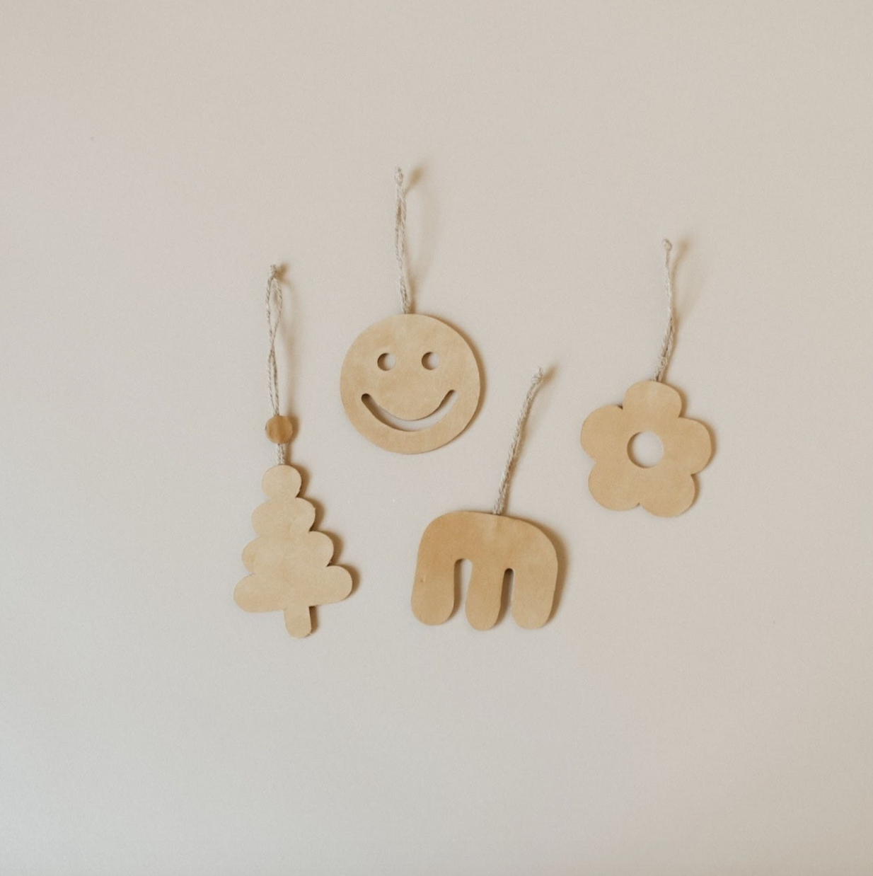 Smiley Face Leather Ornament