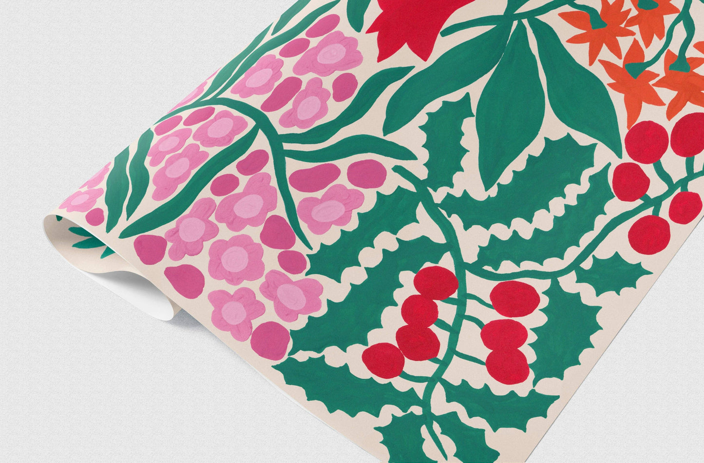 Christmas Flowers Gift Wrap