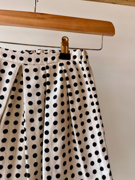 Bonpoint, Black and Cream Spotty Skirt, 3 - 4 years