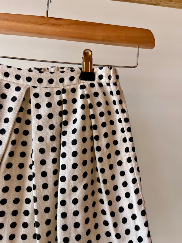 Bonpoint, Black and Cream Spotty Skirt, 3 - 4 years