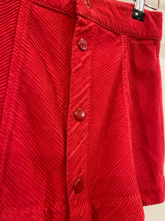 Wynken, Red Corduroy Mini Skirt, 6 Years