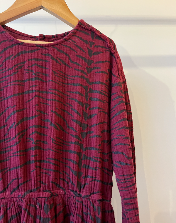 Sproet & Sprout, Burgundy Tiger Print Dress, 5 - 6 Years