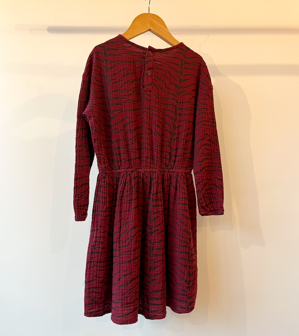 Sproet & Sprout, Burgundy Tiger Print Dress, 5 - 6 Years