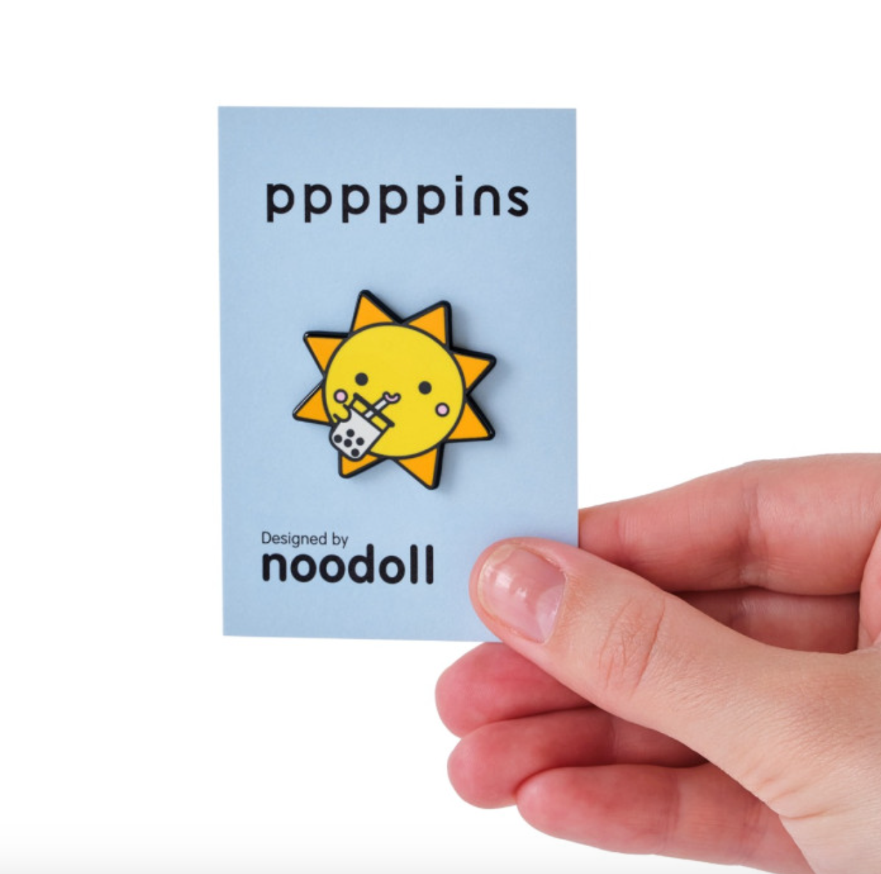 Noodoll, Ricesunshine Yellow Sun Bubble Tea Hard Enamel Pin