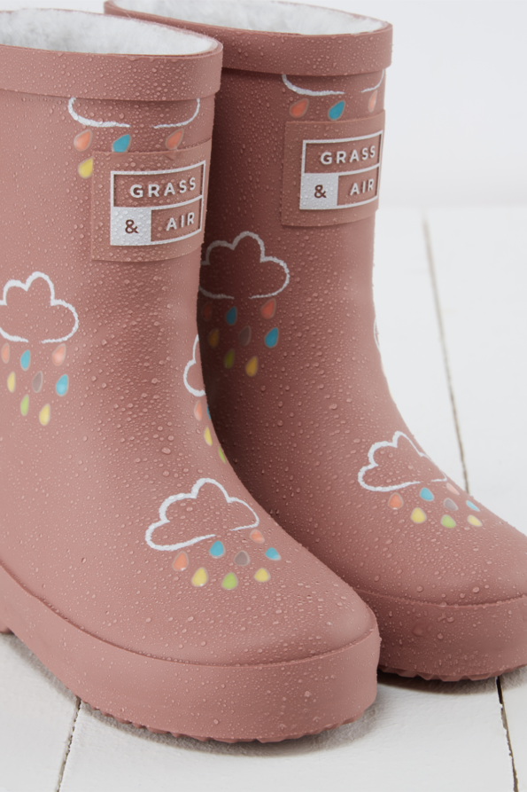 Rose Colour-Revealing Kids Winter Wellies
