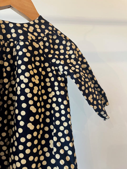 Bonpoint, Black and White Polka Dot Dress, 6 - 9 Months